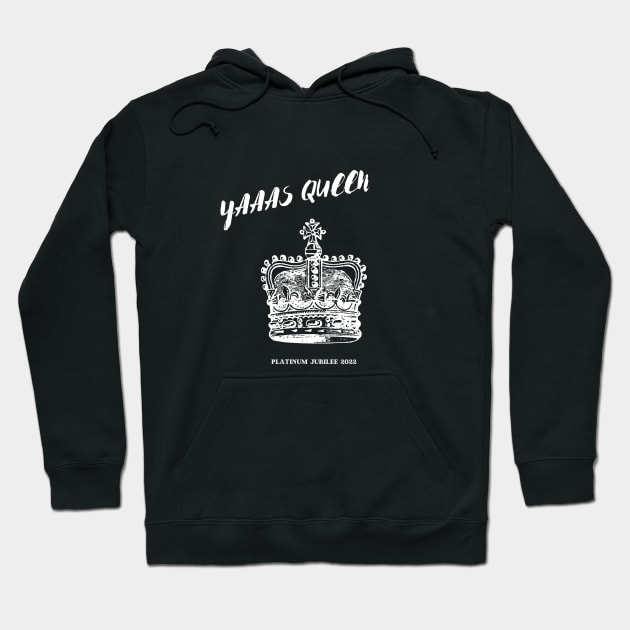 Yas Queen Jubilee Design Hoodie by Katebi Designs